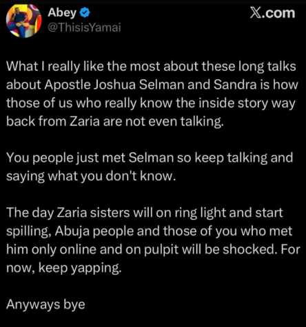 Apostle Joshua Selman relationship rumours