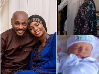 2Face Idibia and Natasha Idibia with newborn twins