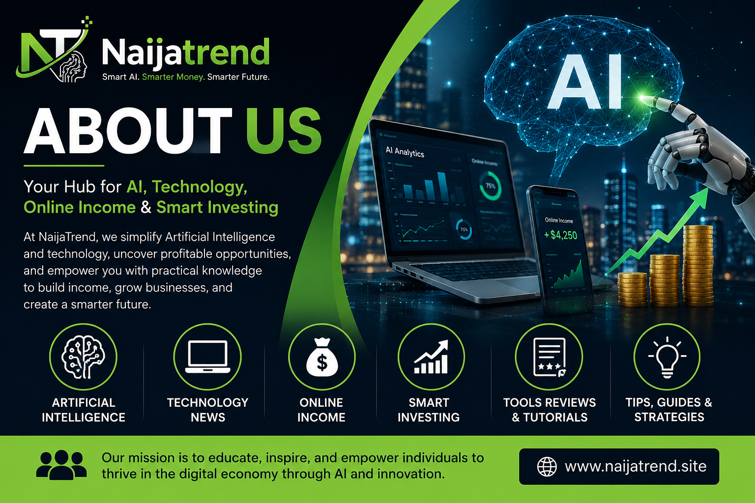 About NaijaTrend – AI, Technology, Online Income and Smart Investing Platform